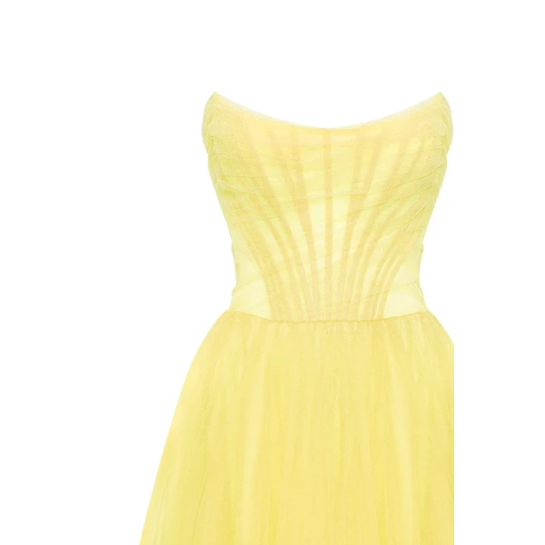 Bright Yellow tulle dress - Image 7