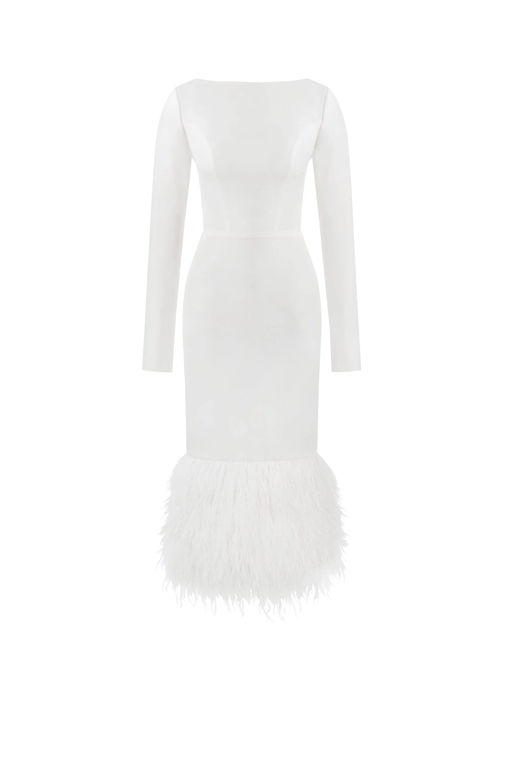 Milla Glamorous feather-trimmed midi dress Milla dress