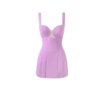 Milla Glossy ultra mini dress in lavender with cutouts Milla dress