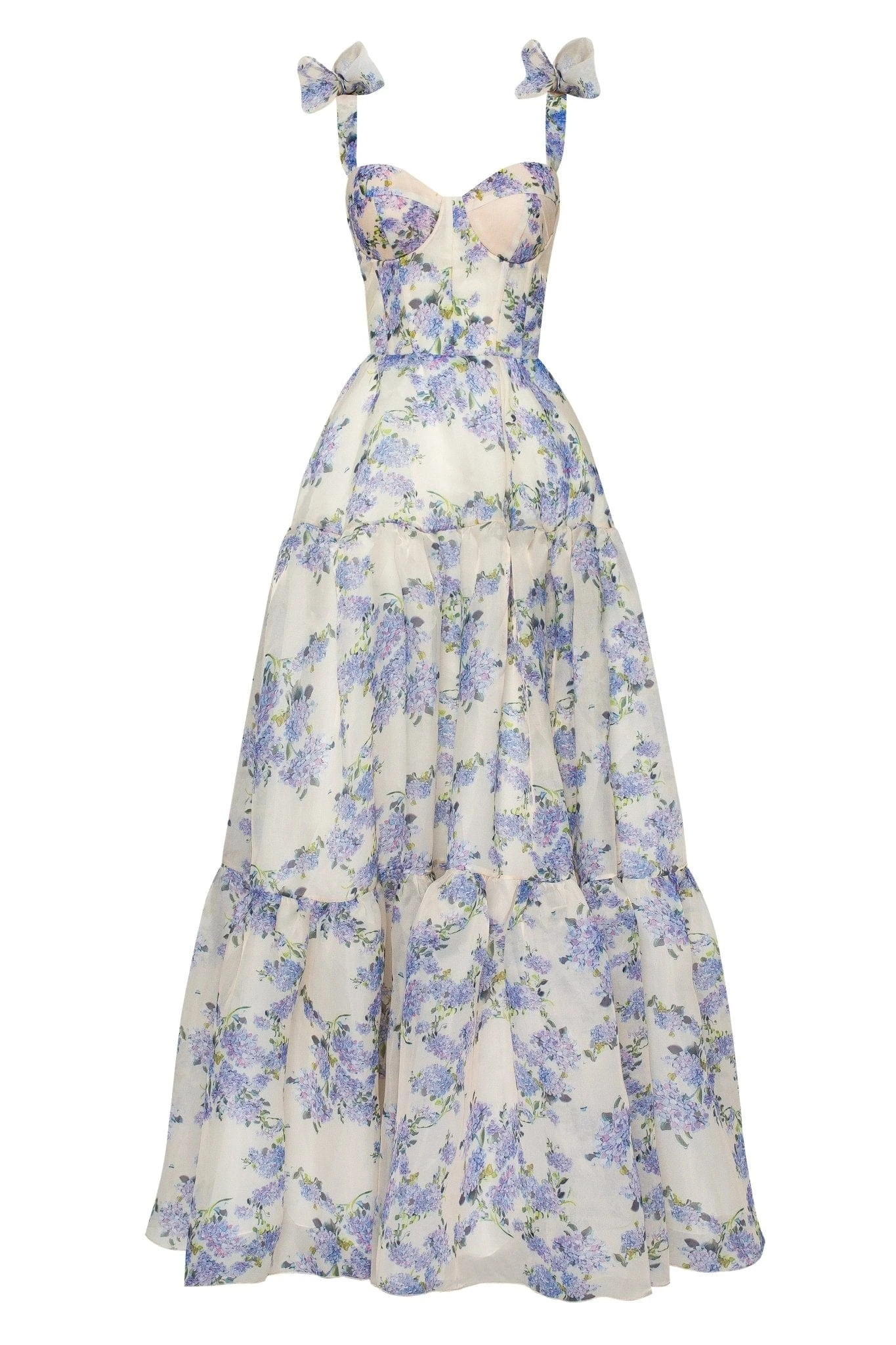 Milla Hydrangea Tender floral maxi tie-strap dress Milla dress