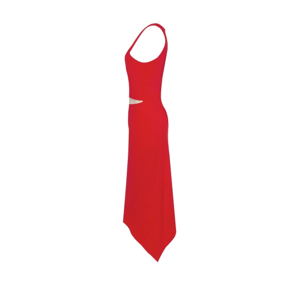 Jaw-dropping asymmetric red midi dress, Xo Xo - Image 7