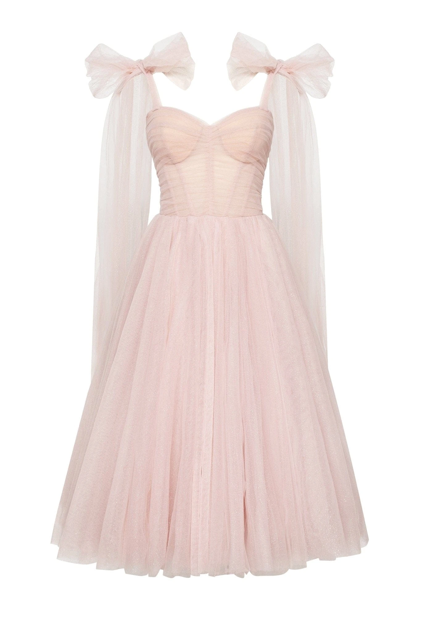 Milla Misty Rose Sparkly off-the-shoulder tulle dress Milla dress