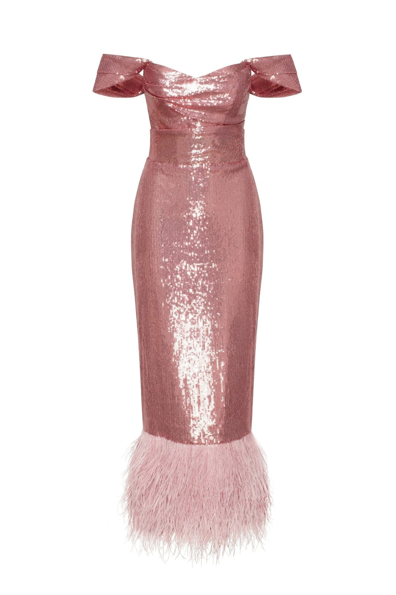 Milla Off-the-shoulder cocktail sequined dress Milla dress