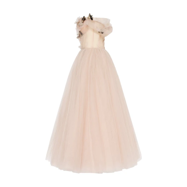 Off-the-shoulder midi gown with the tender embellishment - Image 7