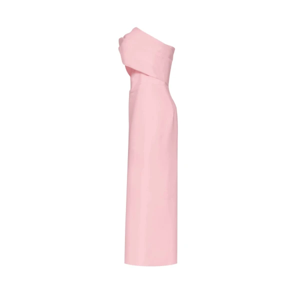 Pink Classy midi dress with open neckline - Image 7