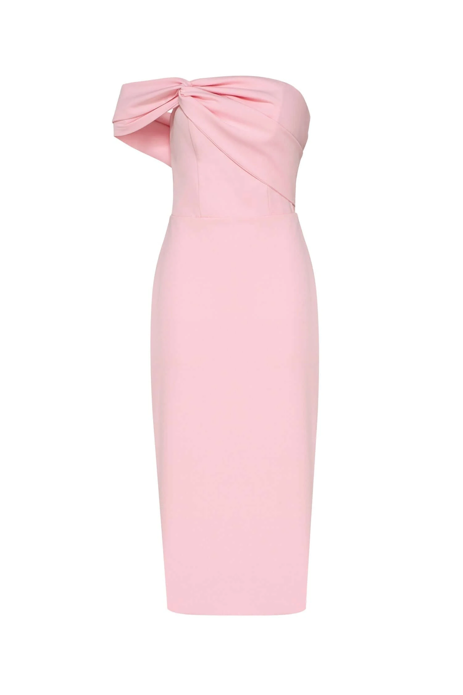 Milla Pink Classy midi dress with open neckline Milla dress