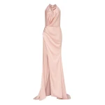 Milla Pink Mock neck sleeveless high slit dress Milla dress