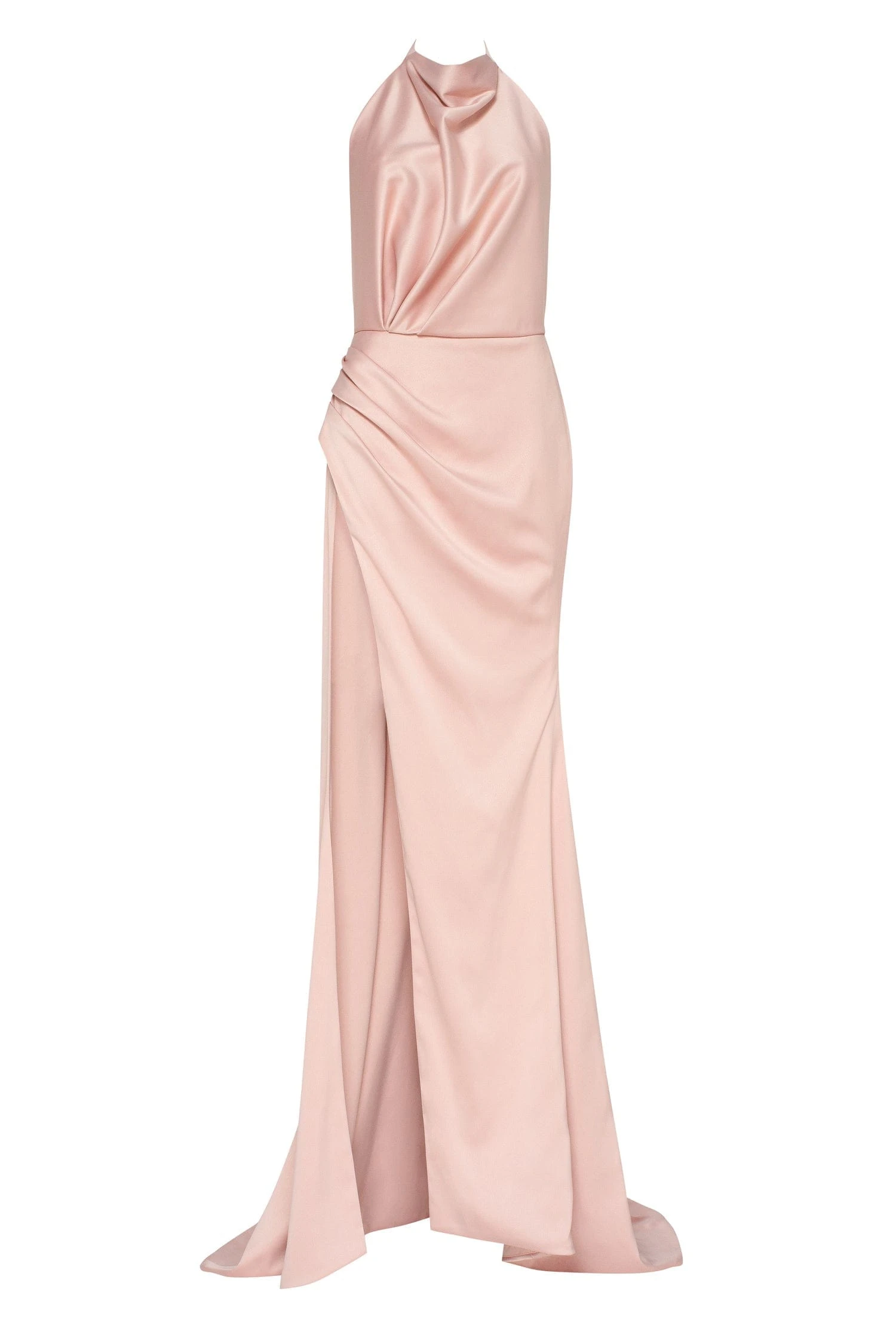 Milla Pink Mock neck sleeveless high slit dress Milla dress
