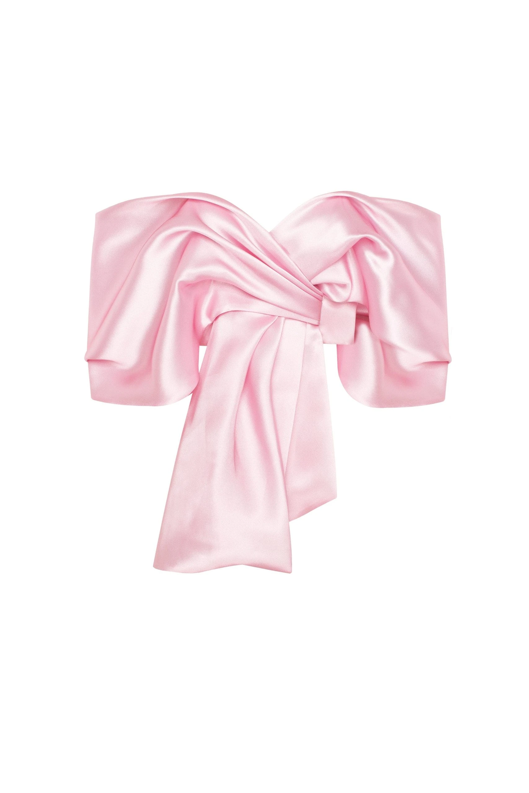 Milla Pink organza off-shoulder blouse with meringue flounces Milla dress