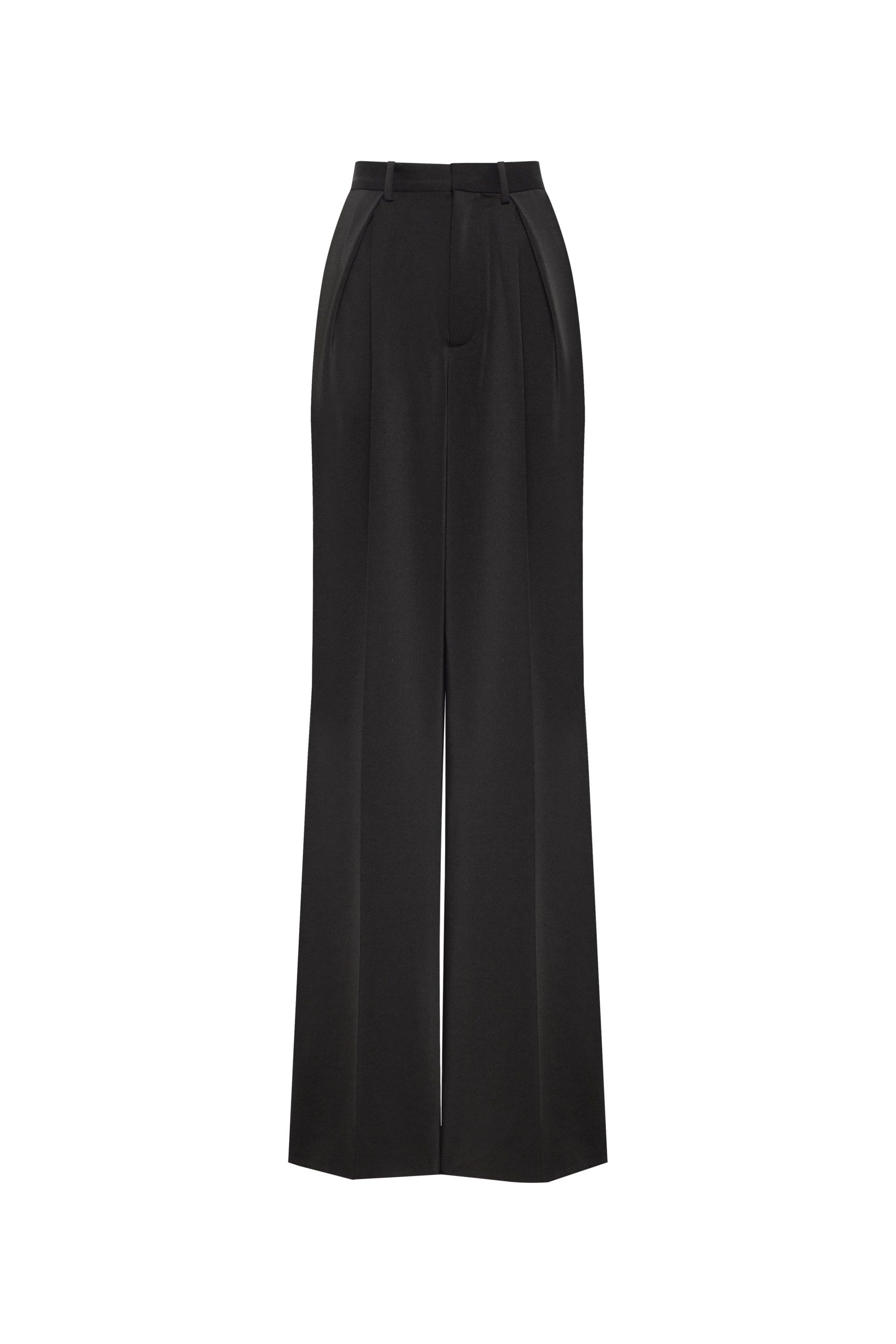 Milla Refined black pants cut from Italian satin, Xo Xo