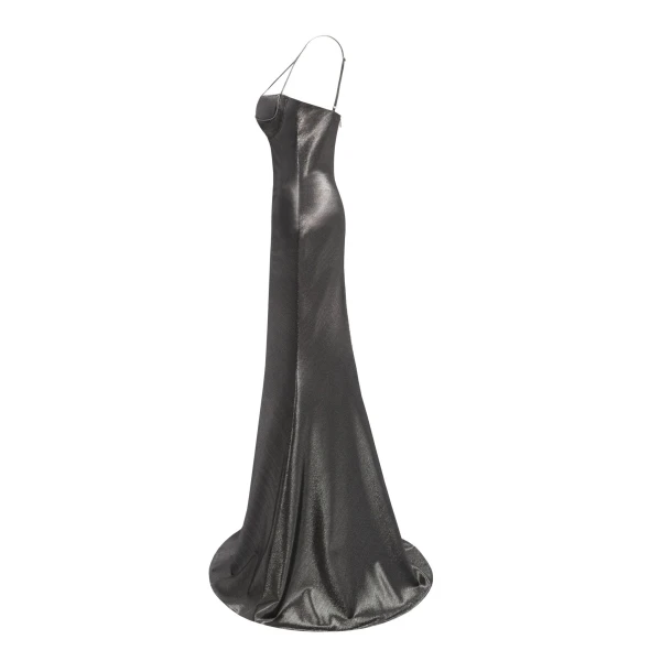 Shimmering graphite maxi dress - Image 7