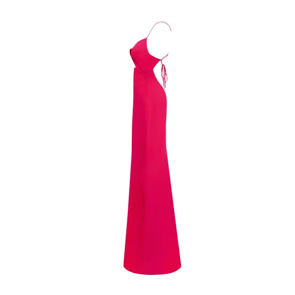 Twisted cutout fuchsia bodice maxi dress - Image 7