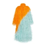 Milla Whimsical 2-colored feather-trimmed coat Milla dress