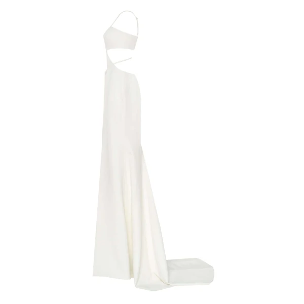 White Casual side cut out maxi dress - Image 7