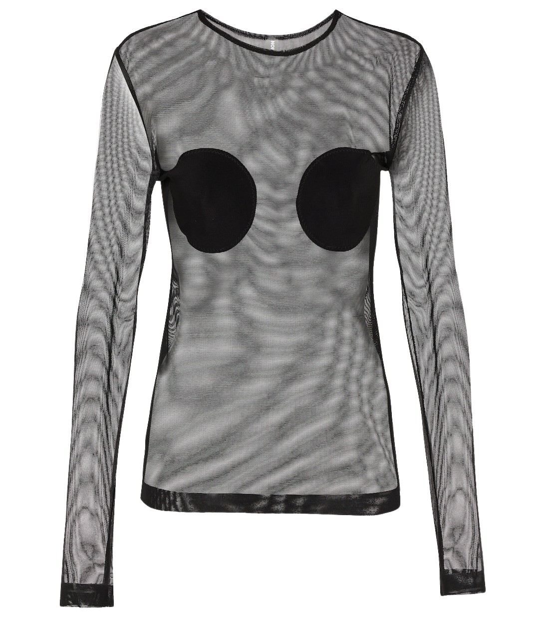 Norma Kamali Applique sheer mesh top39737 nobg