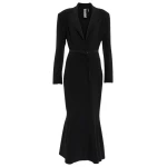 Norma Kamali Belted jersey fishtail midi dress50167 nobg