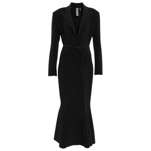 Norma Kamali Belted jersey fishtail midi dress50167 nobg