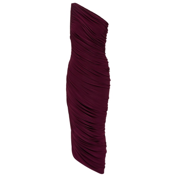 Norma Kamali Diana ruched jersey midi dress87242 nobg
