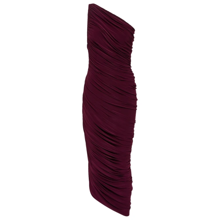 Norma Kamali Diana ruched jersey midi dress87242 nobg