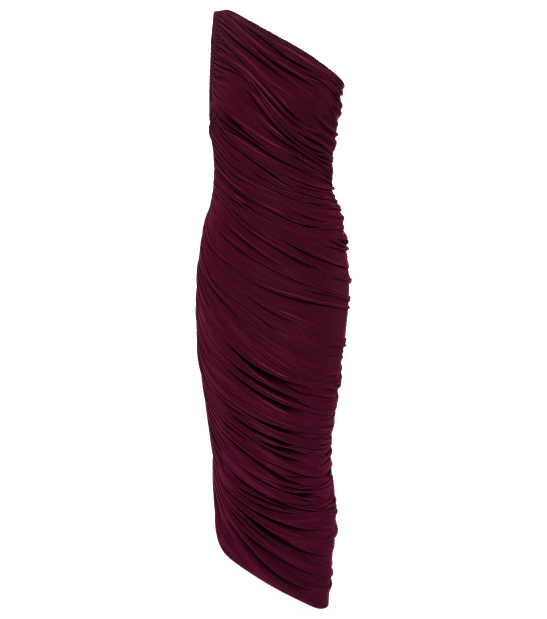 Norma Kamali Diana ruched jersey midi dress87242 nobg