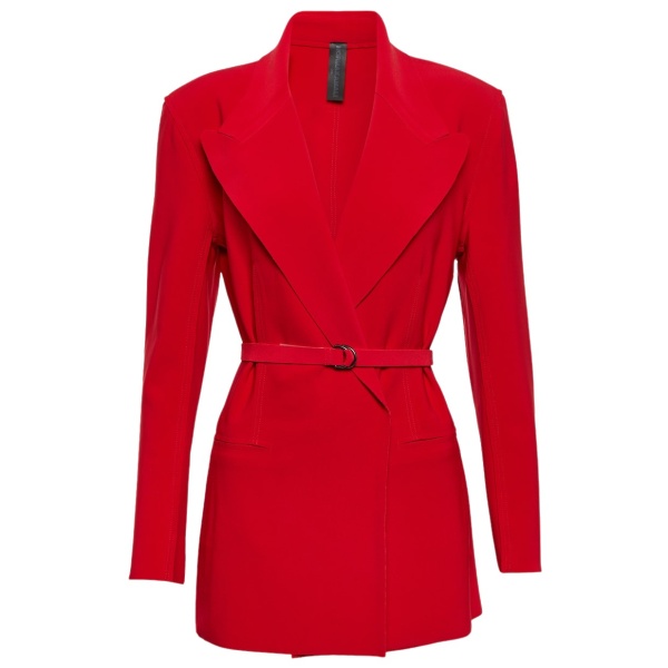 Norma Kamali Double breasted jersey blazer65487 nobg