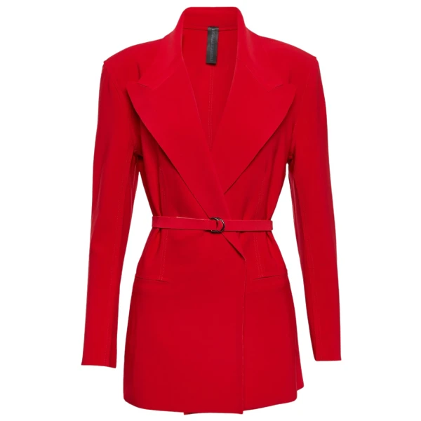 Norma Kamali Double breasted jersey blazer65487 nobg
