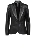 Norma Kamali Faux leather blazer 617586 nobg Norma Kamali Faux leather blazer 617586 nobg