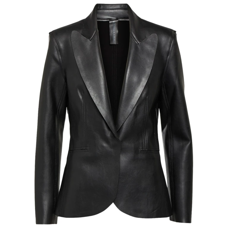 Norma Kamali Faux leather blazer 617586 nobg