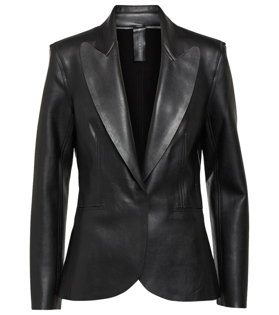 Norma Kamali Faux leather blazer 617586 nobg Norma Kamali Faux leather blazer 617586 nobg