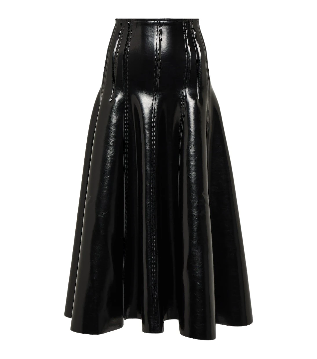 Norma Kamali Faux patent leather midi skirt58431 nobg Norma Kamali Faux patent leather midi skirt58431 nobg