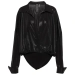 Norma Kamali Lame bodysuit45231 nobg