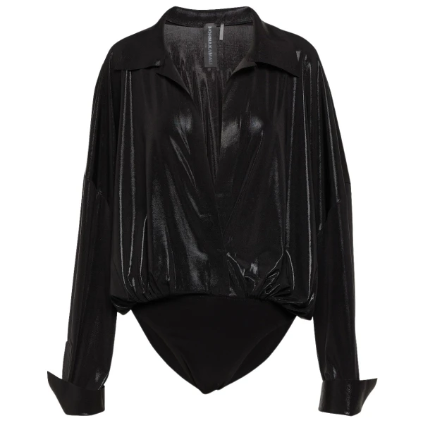 Norma Kamali Lame bodysuit45231 nobg