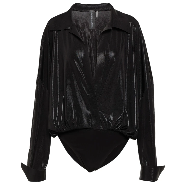 Norma Kamali Lame bodysuit45231 nobg