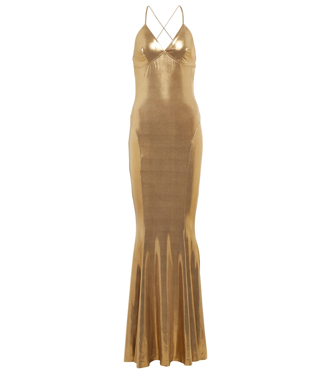 Norma Kamali Lamé fishtail slip gown Norma Kamali clothing