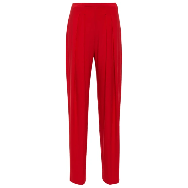Norma Kamali Low rise pleated tapered pants34681 nobg