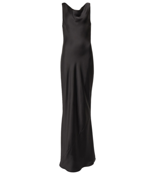 Norma Kamali Maria crepe satin maxi dress21607 nobg