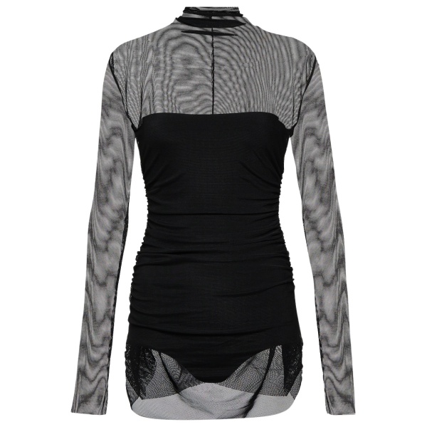 Norma Kamali Mesh minidress67517 nobg