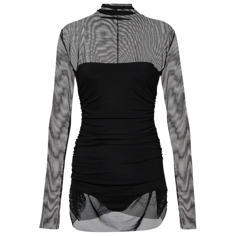 Norma Kamali Mesh minidress67517 nobg