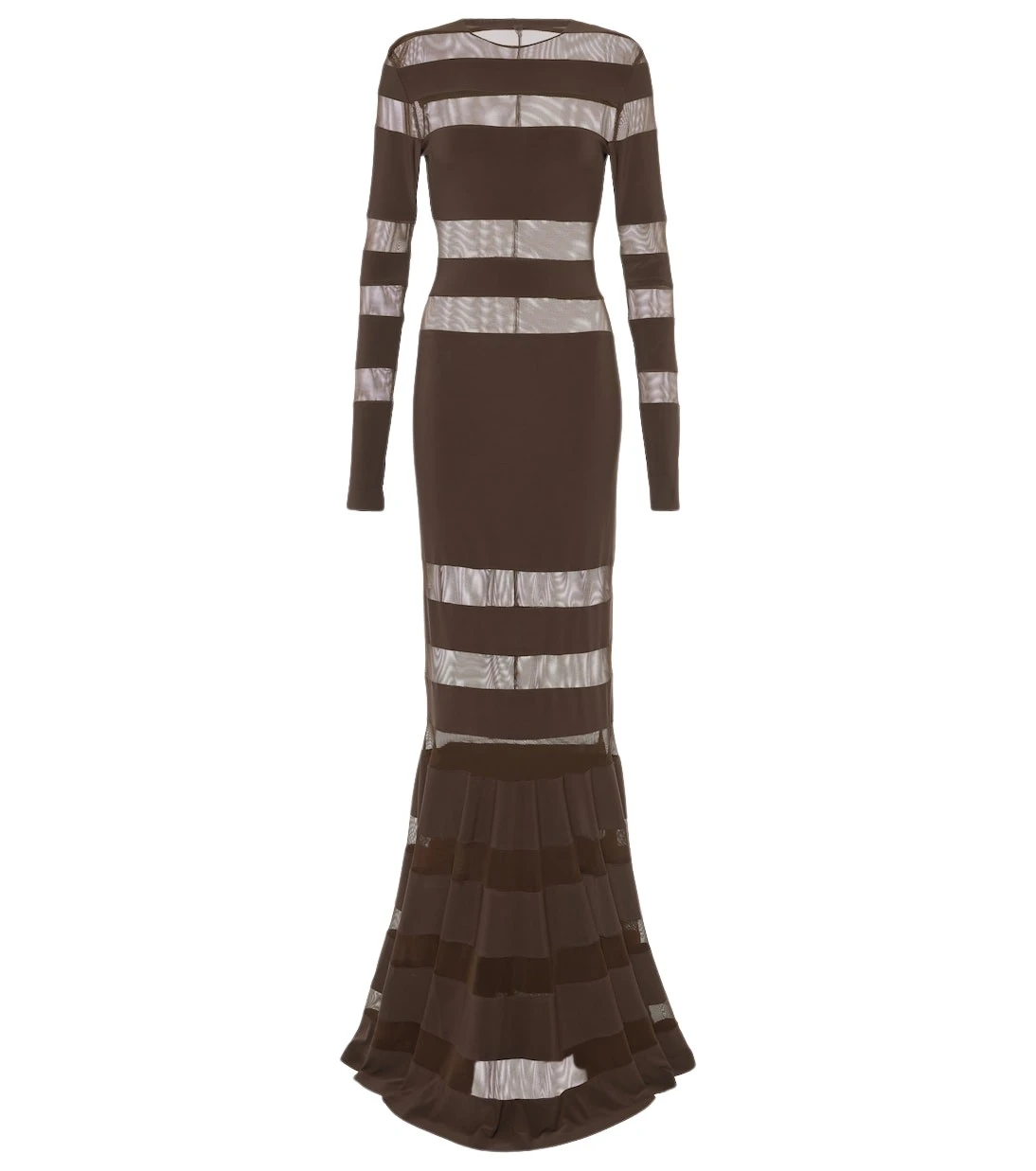 Norma Kamali Mesh panelled gown71748 nobg Norma Kamali Mesh panelled gown71748 nobg