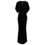 Norma Kamali Obie velvet gown64166 nobg