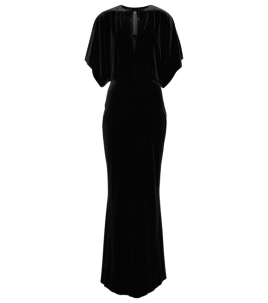 Norma Kamali Obie velvet gown64166 nobg