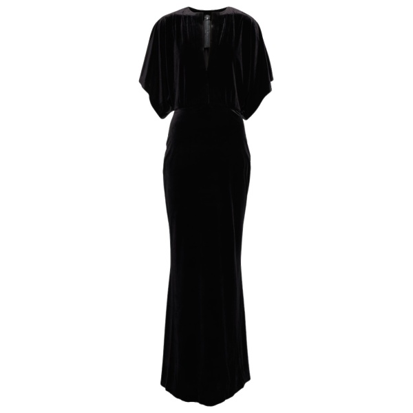 Norma Kamali Obie velvet gown64166 nobg