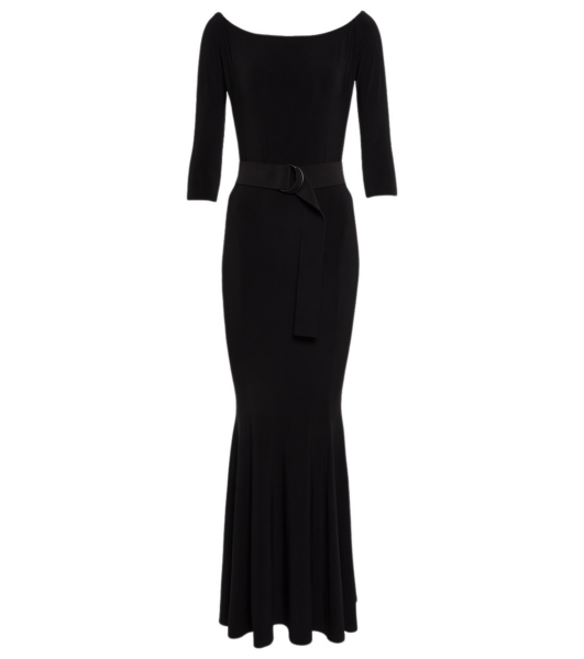 Norma Kamali Off shoulder fishtail gown81933 nobg