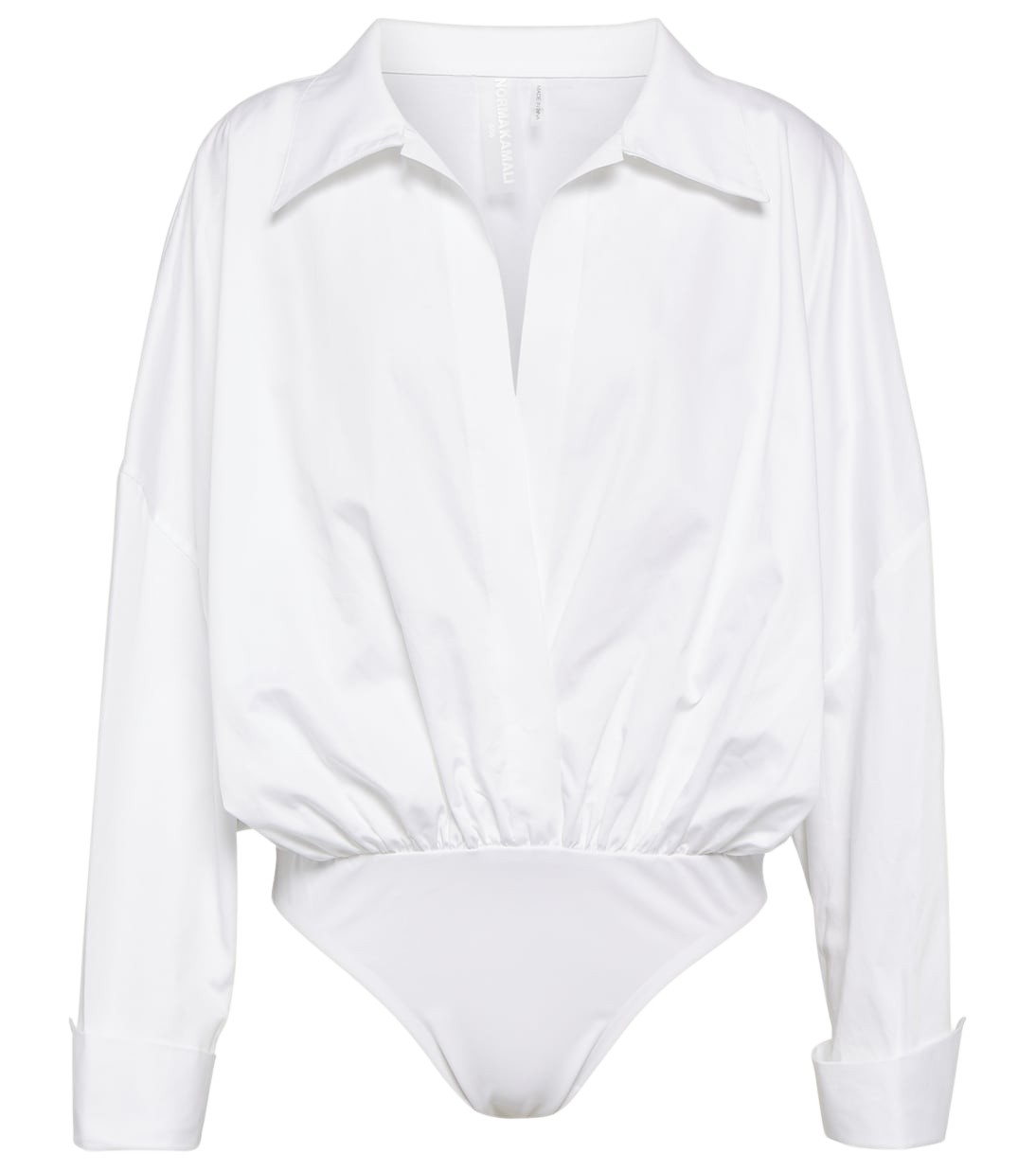 Norma Kamali Oversized cotton bodysuit19020 nobg
