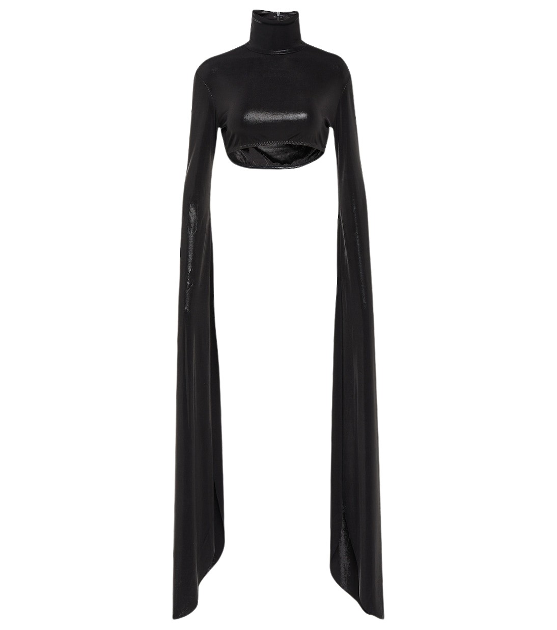 Norma Kamali Ribbon lamé crop top