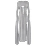 Norma Kamali Ribbon open back lame gown82860 nobg