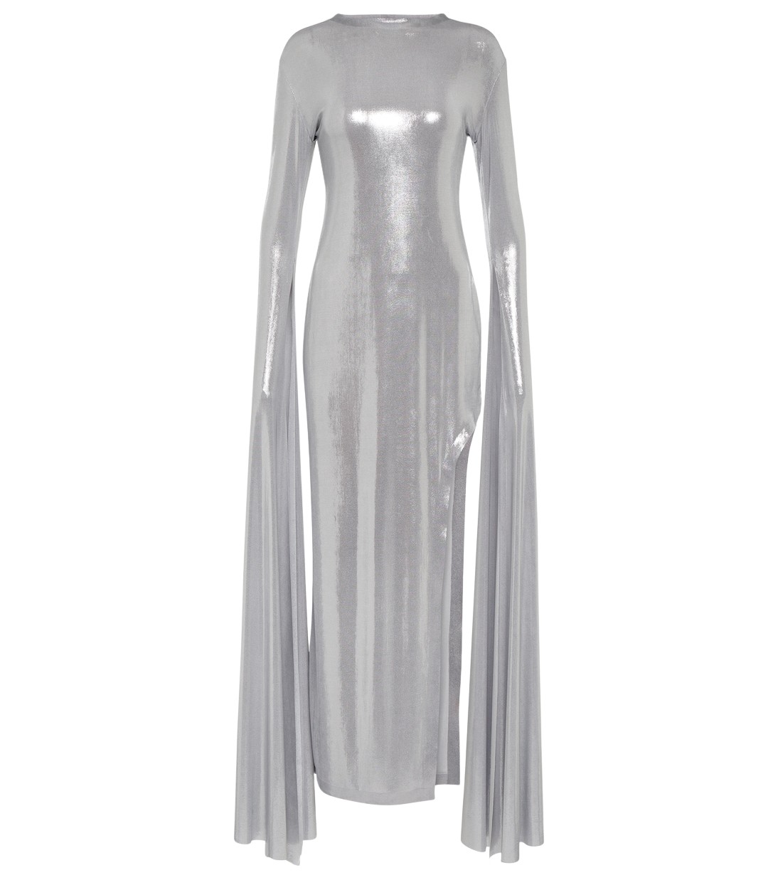 Norma Kamali Ribbon open back lame gown82860 nobg