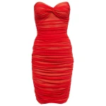 Norma Kamali Ruched minidress21811 nobg
