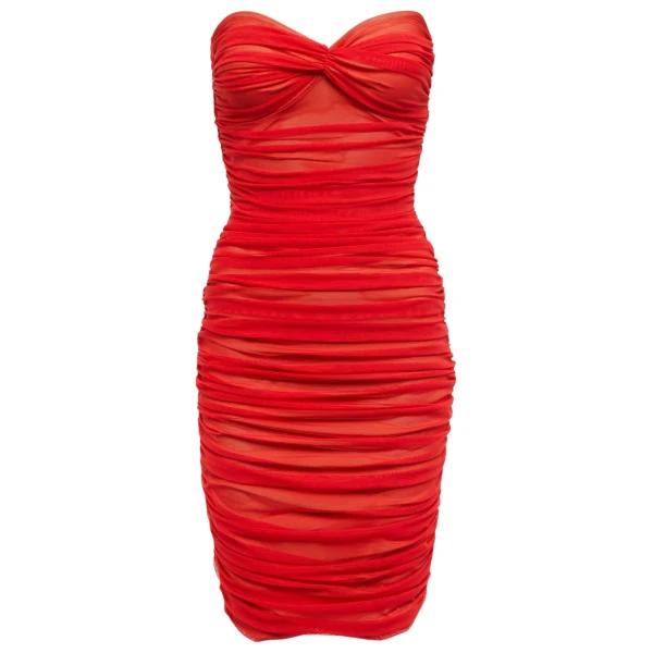 Norma Kamali Ruched minidress21811 nobg
