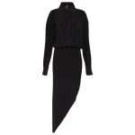 Norma Kamali Shirred jersey maxi dress32371 nobg